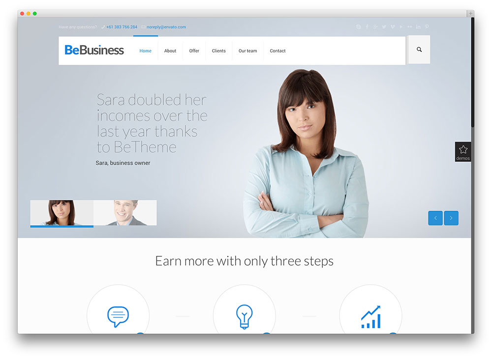 betheme 流行商業主題