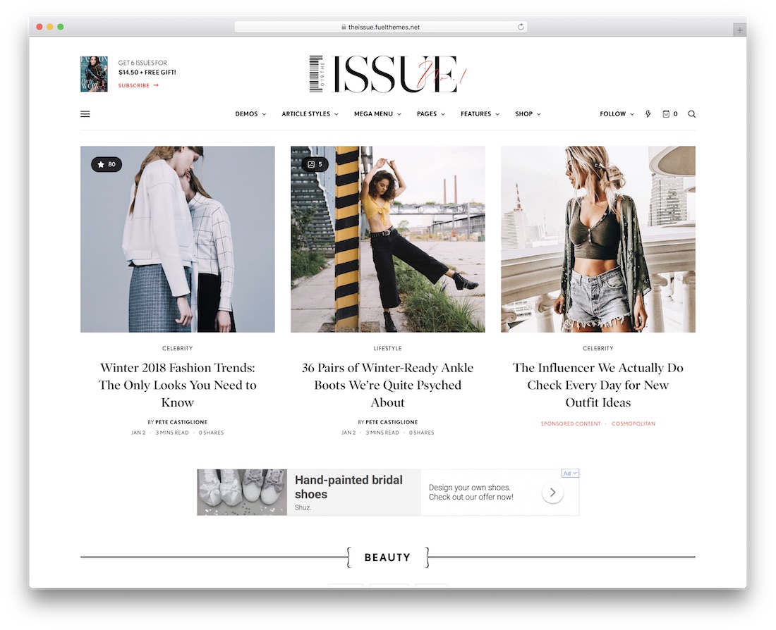 el tema de wordpress de moda