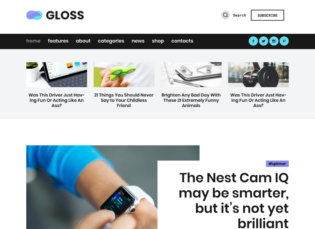 Glanz | WordPress-Blog-Theme für das virale Nachrichtenmagazin