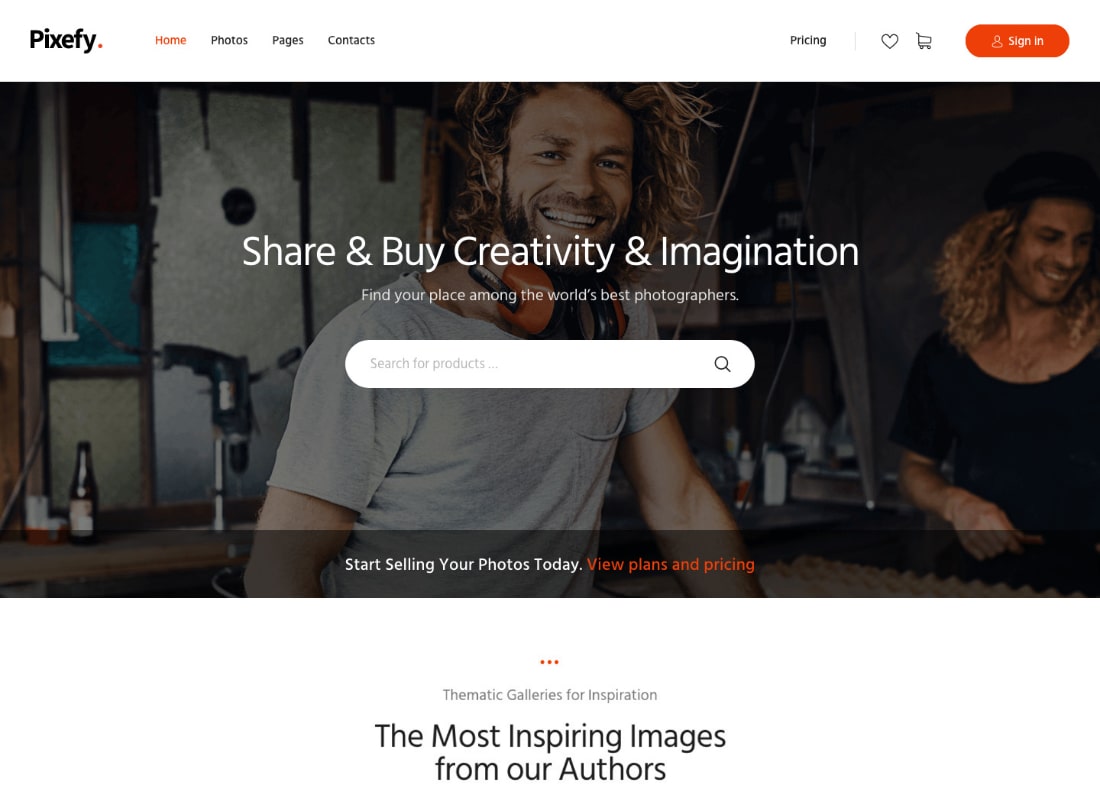Pixefy | Stockfotografie Marktplatz-Thema
