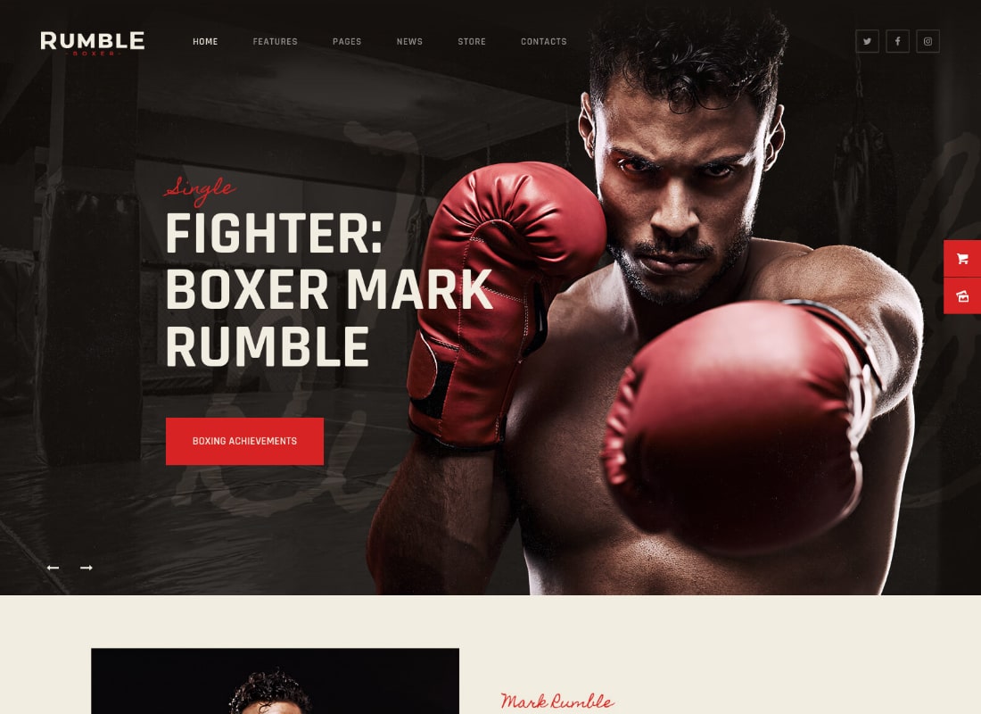 Rumpeln | Boxen & Mixed Martial Arts WordPress-Theme