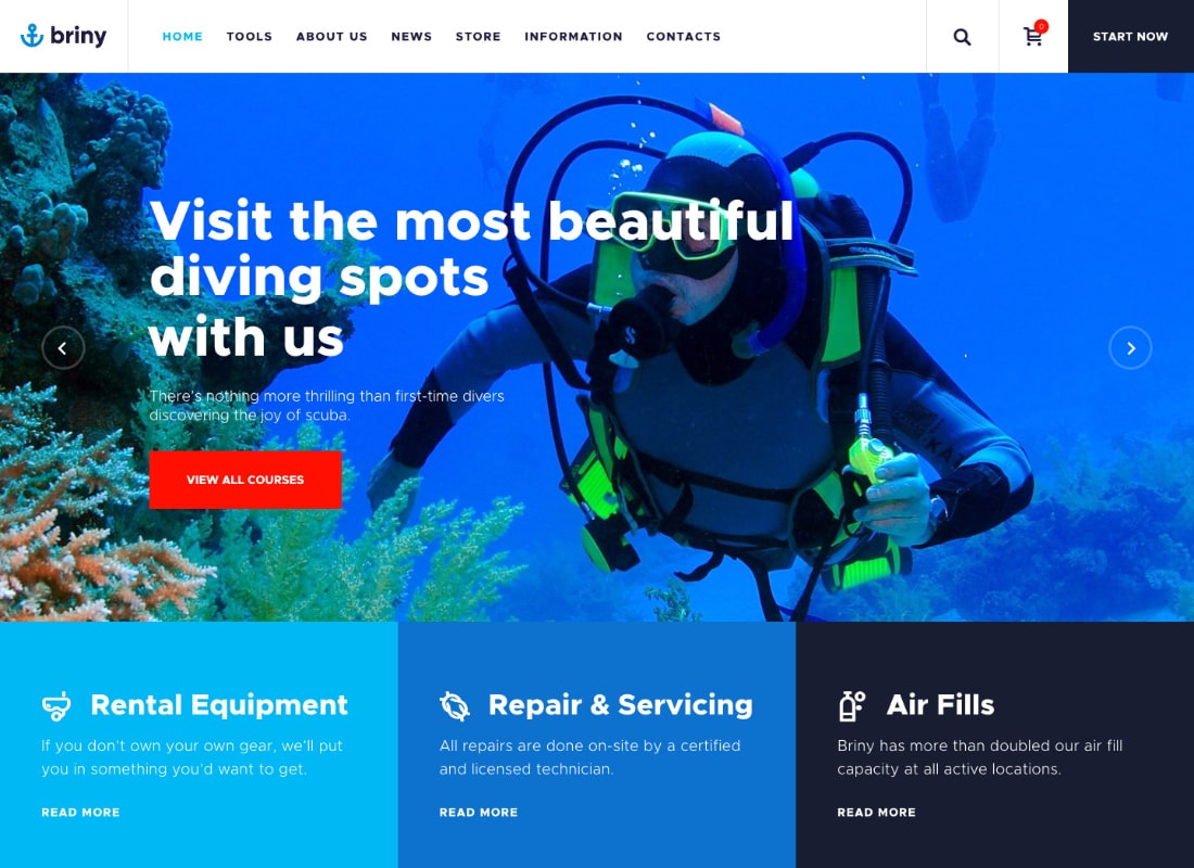 Salzig | Tauch- und Wassersport-WordPress-Thema