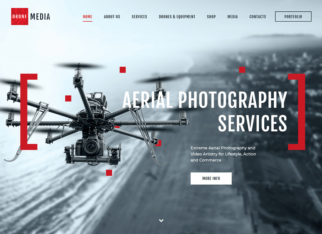 Drohnenmedien | Luftbild- und Videografie-WordPress-Thema