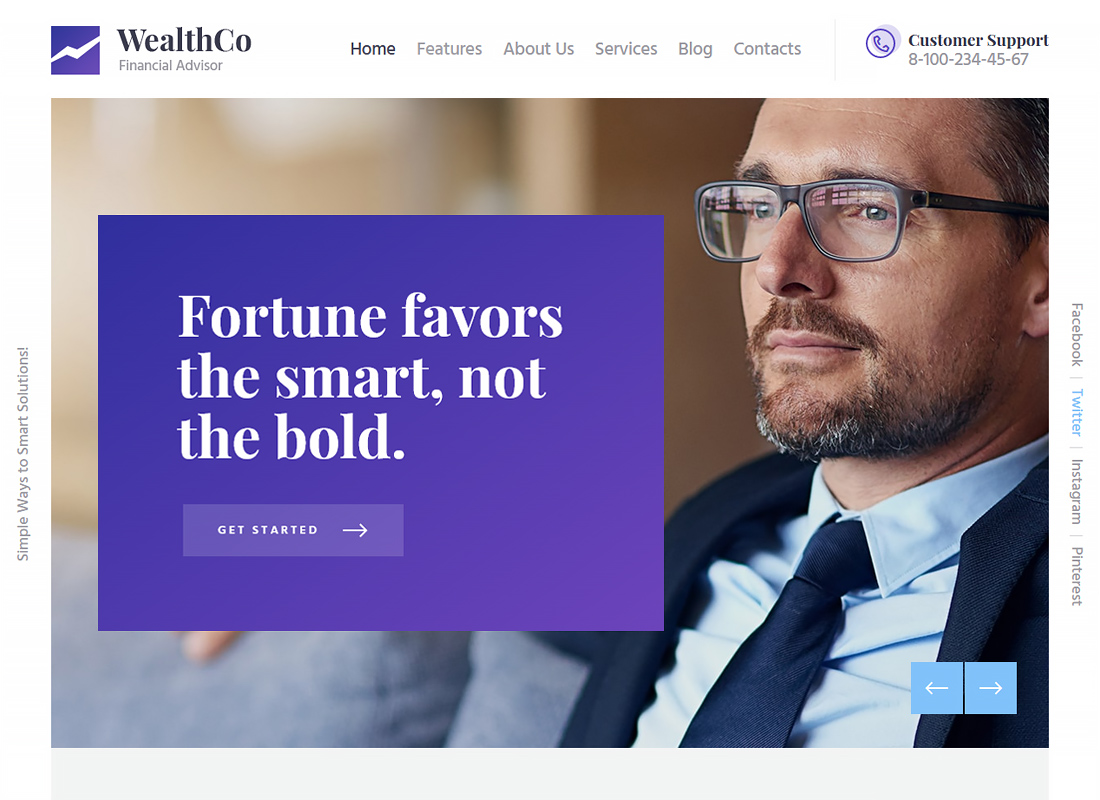WealthCo - Ein WordPress-Thema für Unternehmens- und Finanzberatung