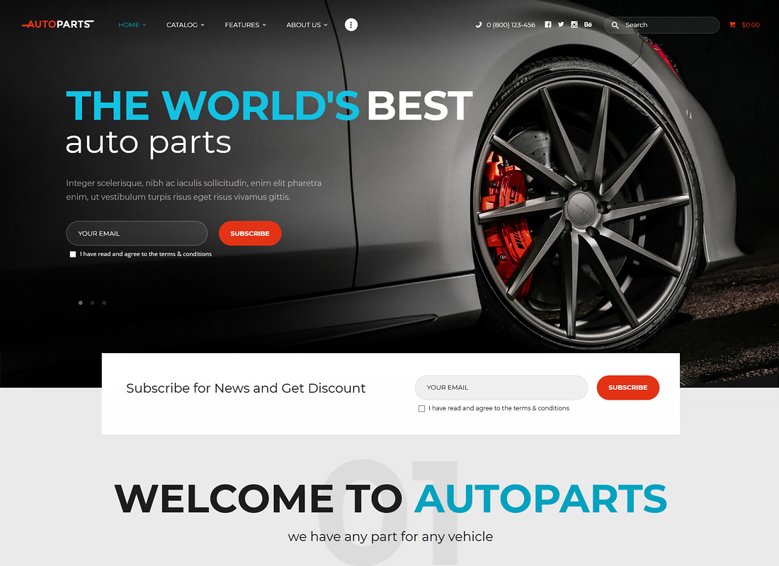 Autoteilegeschäft & Autoservices WordPress Theme