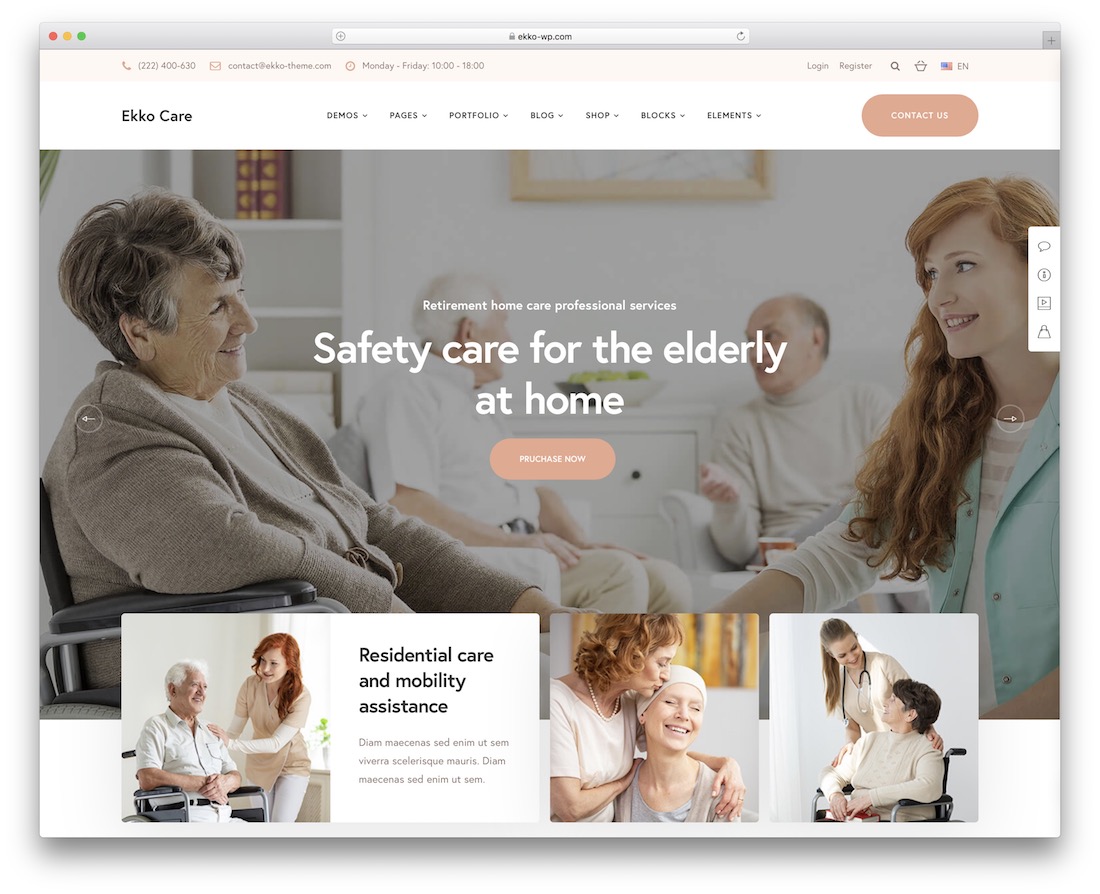 ekko Altenpflege WordPress-Theme