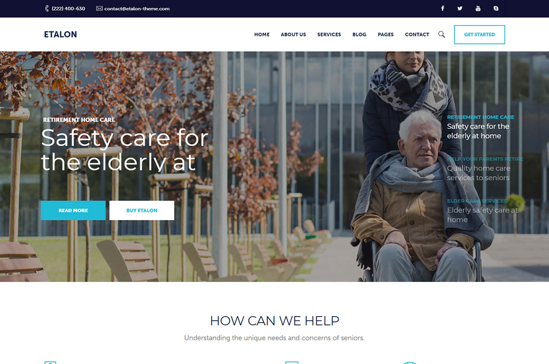 Etalon Altenpflege WordPress Themes