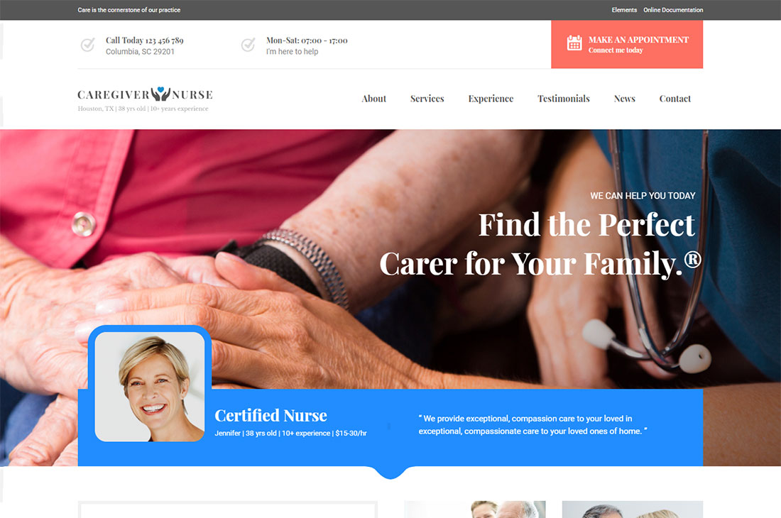 Pflege Altenpflege Wordpress Themes