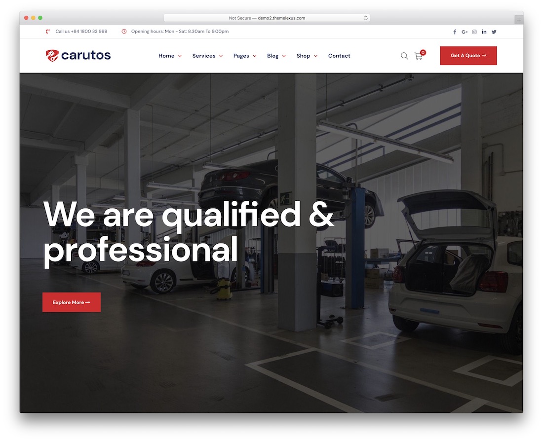 carutos autowaschanlage wordpress theme
