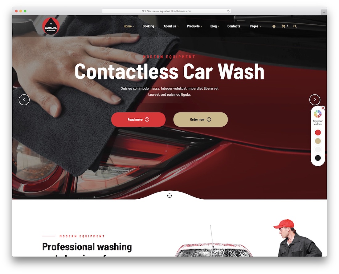 Aqualine Autowaschanlage WordPress-Theme