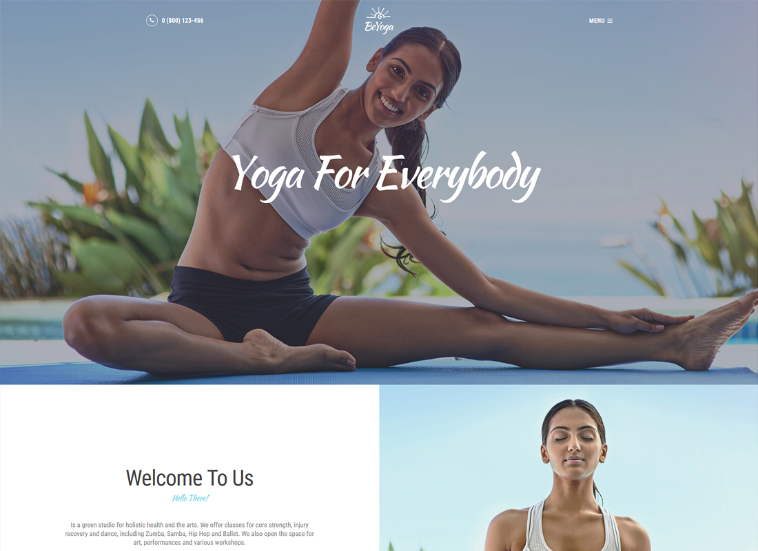 BeYoga | WordPress-Theme für Yogastudio und Fitnessstudio