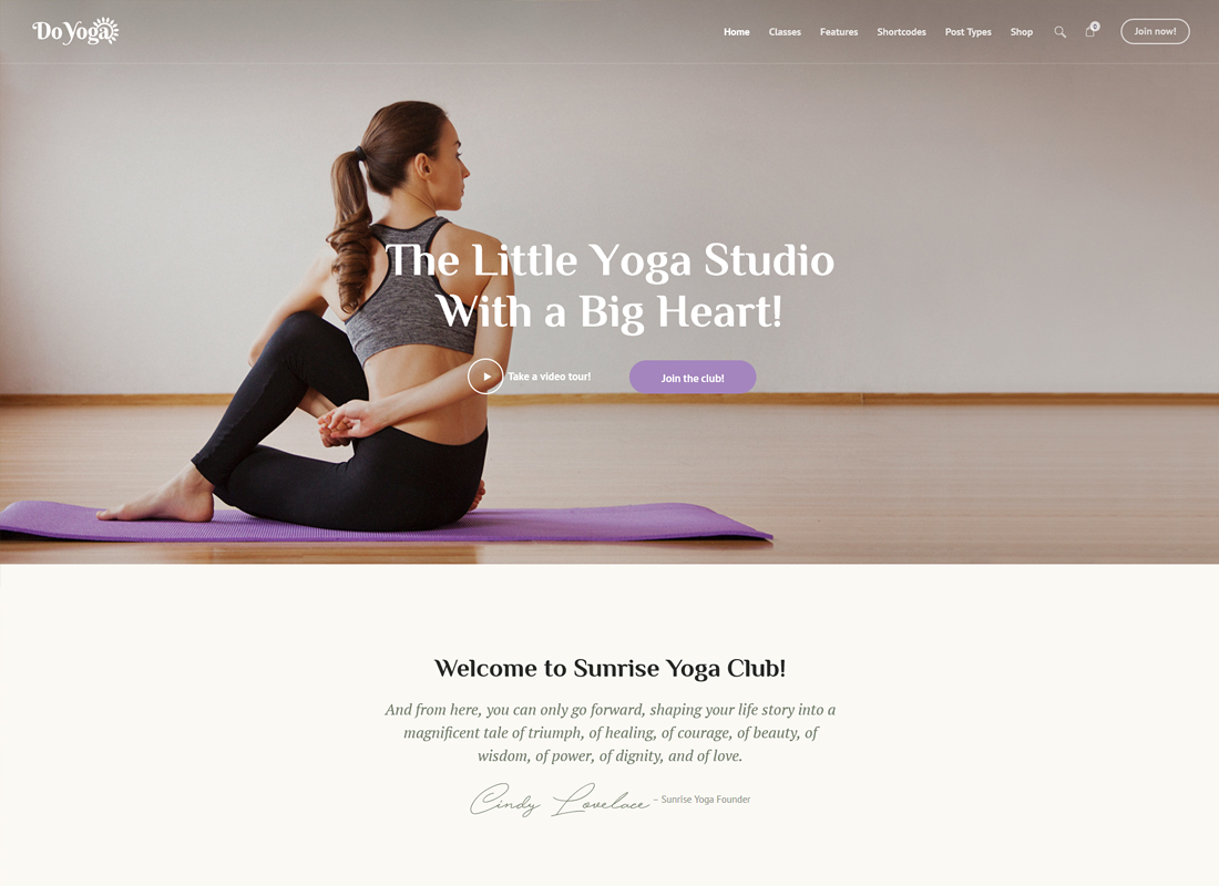 Machen Sie Yoga | WordPress-Theme für Fitnessstudio und Yoga-Club