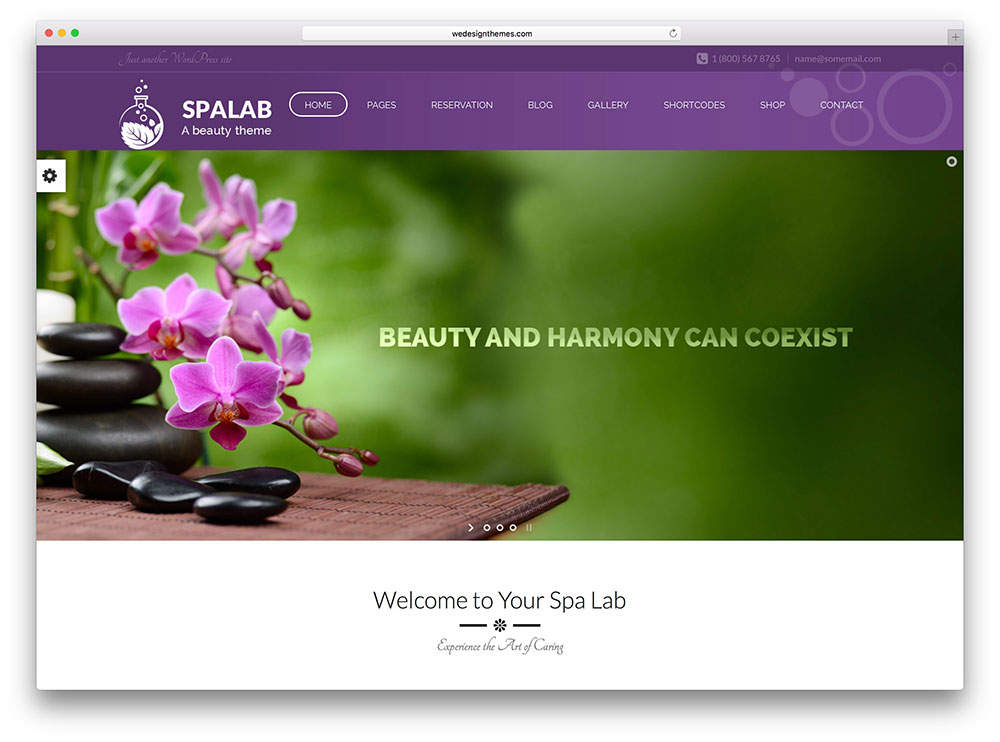 spa lab - tema del salone di bellezza femminile