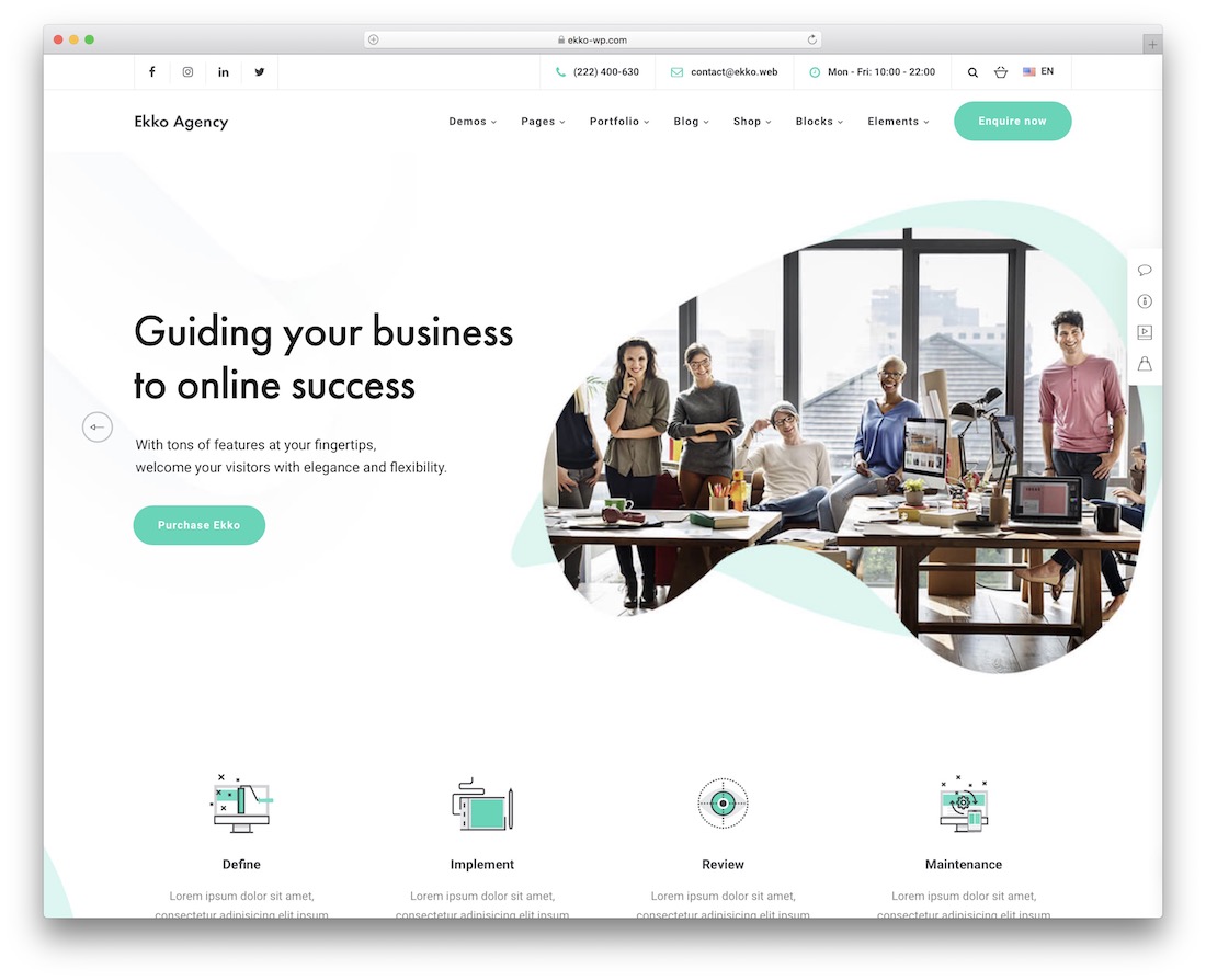 ekko kreatives WordPress-Thema