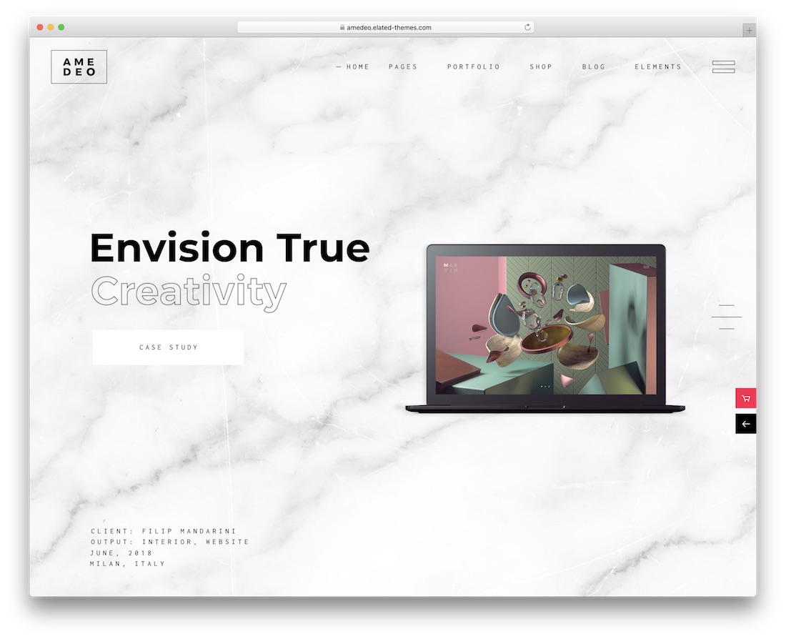Amedo kreatives WordPress-Theme