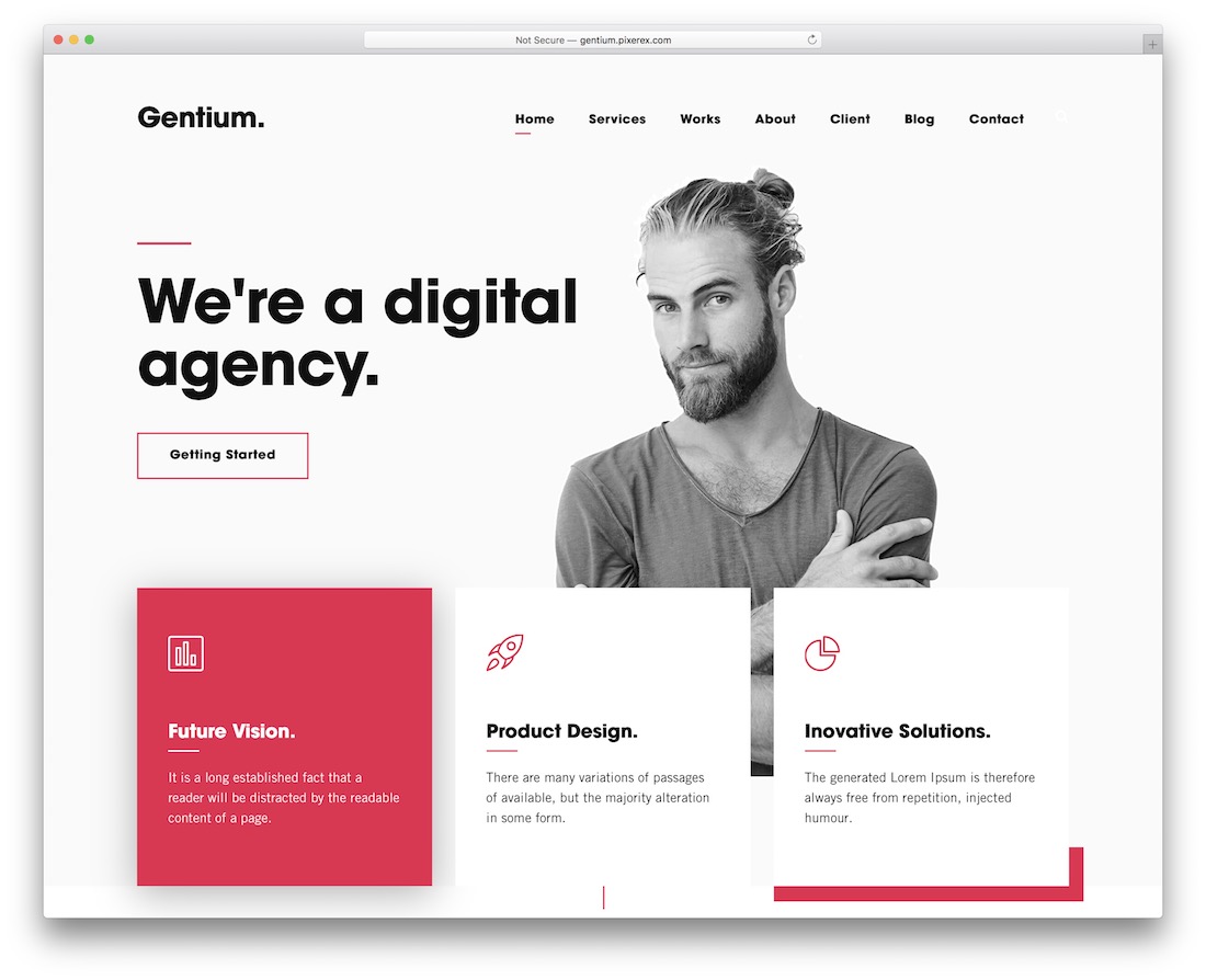 Gentium kreatives WordPress-Theme