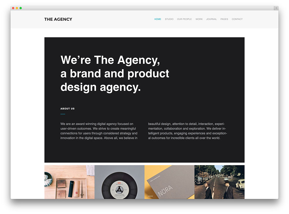 agencja - kreatywny motyw portfolio