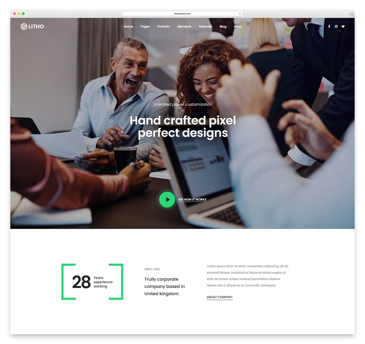 motyw biznesowy litho wordpress