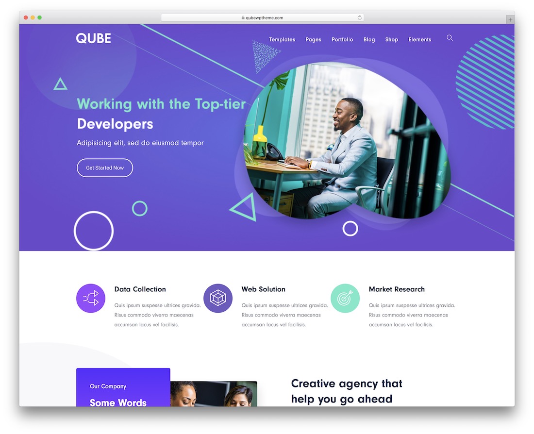 motyw biznesowy qube wordpress