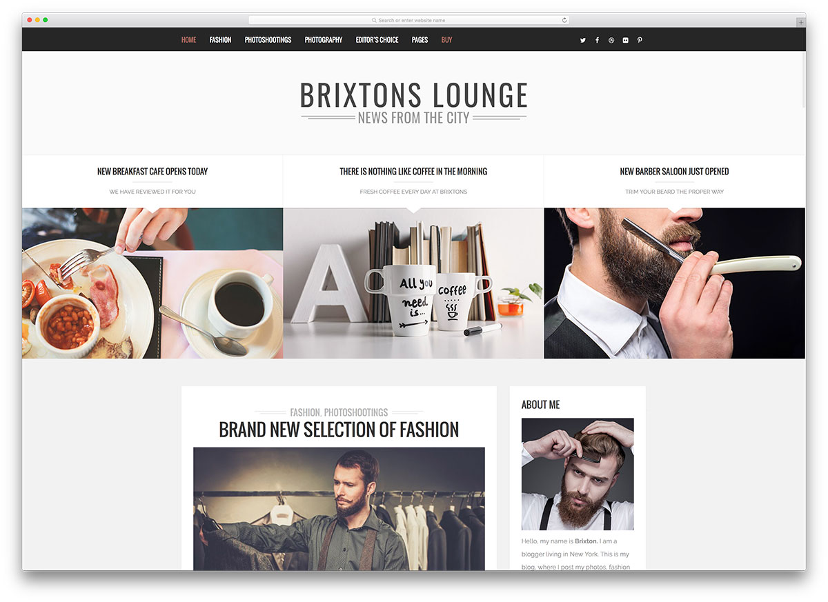 Brixton 테마 예제