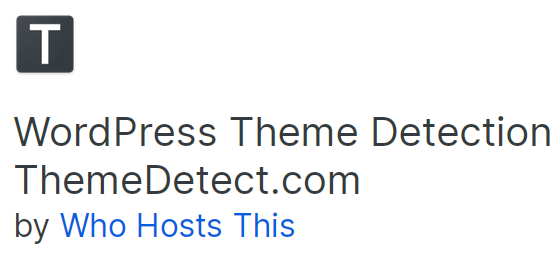 การตรวจจับธีม WordPress