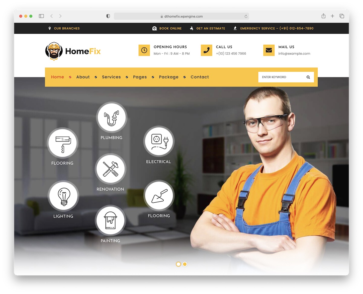 Тема wordpress компании по рисованию homefix