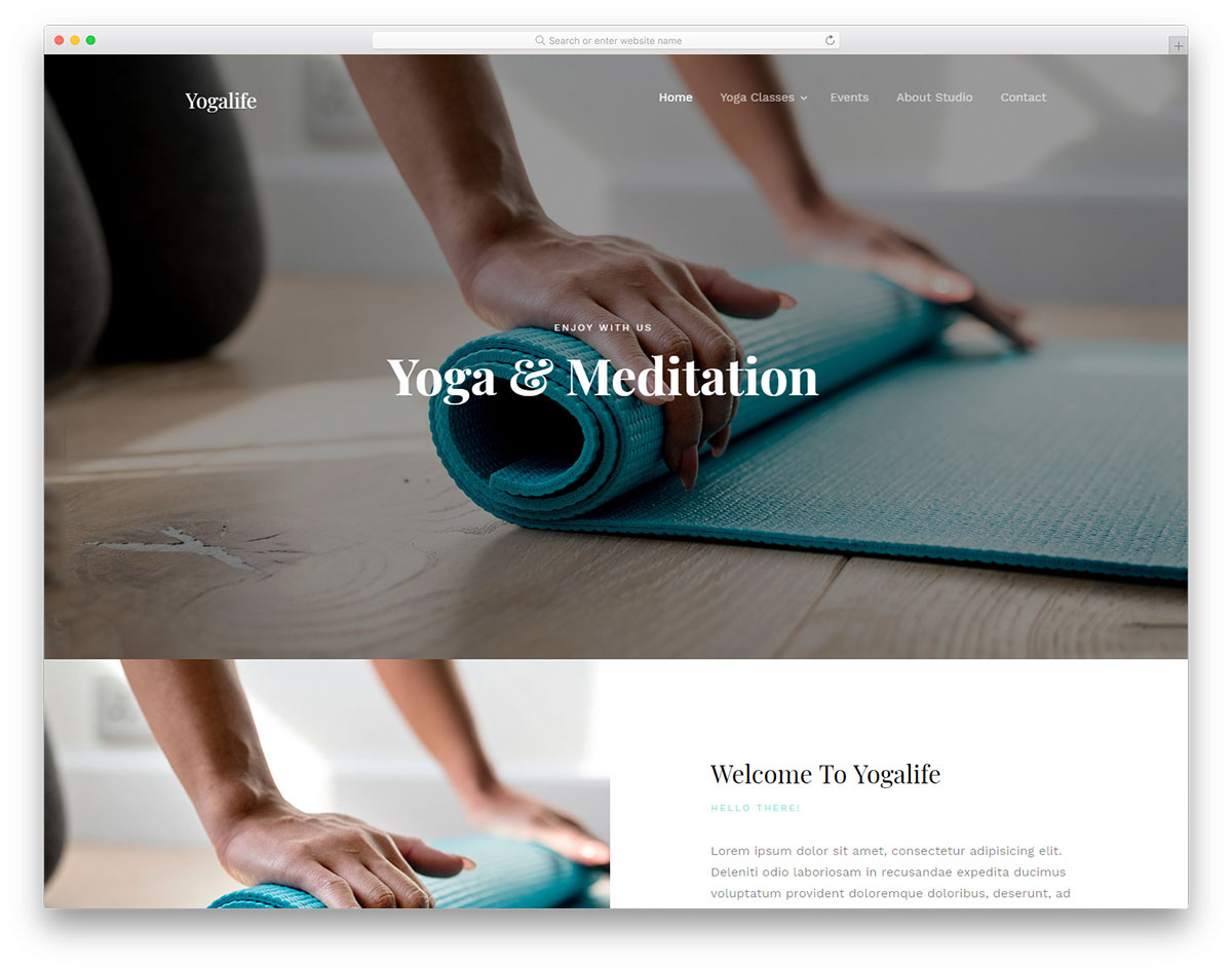 Kostenlose Yogalife-Vorlage