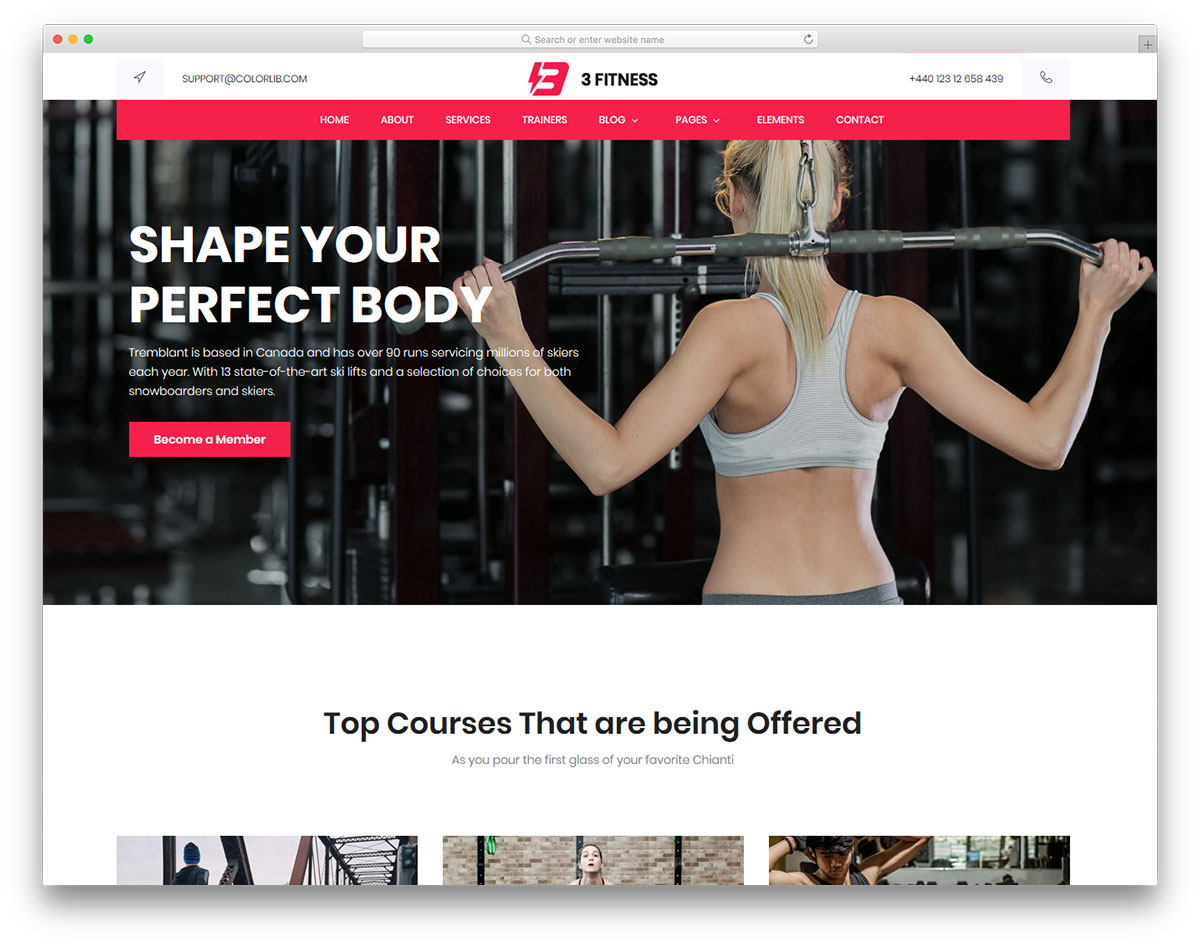 Kostenlose Vorlage für Fitness