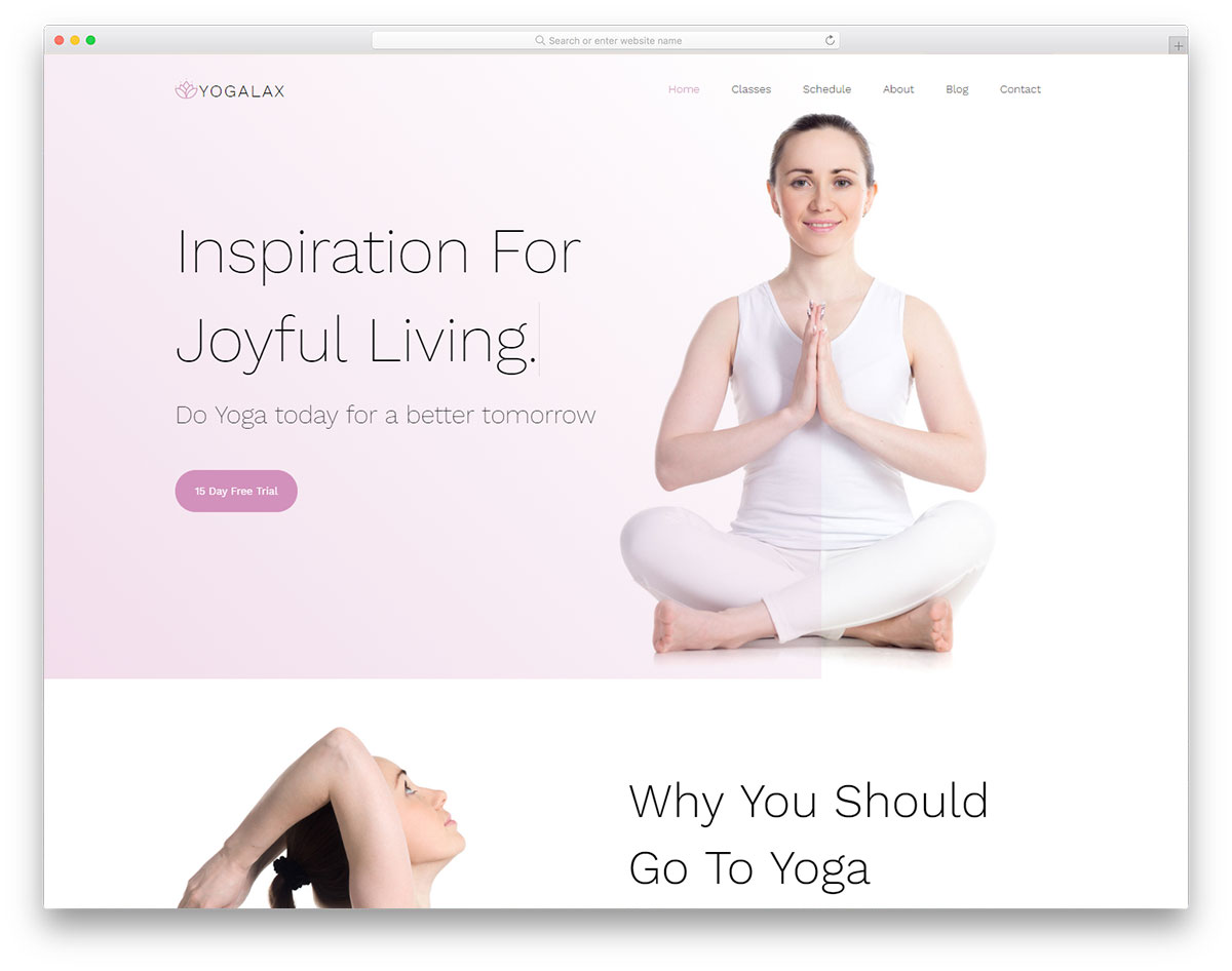 Yogalax kostenlose Vorlage