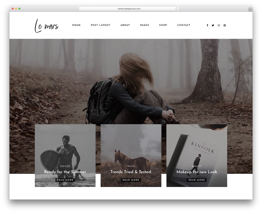 lemars wordpress tema para escritores