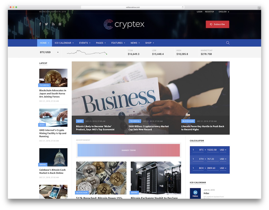 modelo de site de escritor cryptex