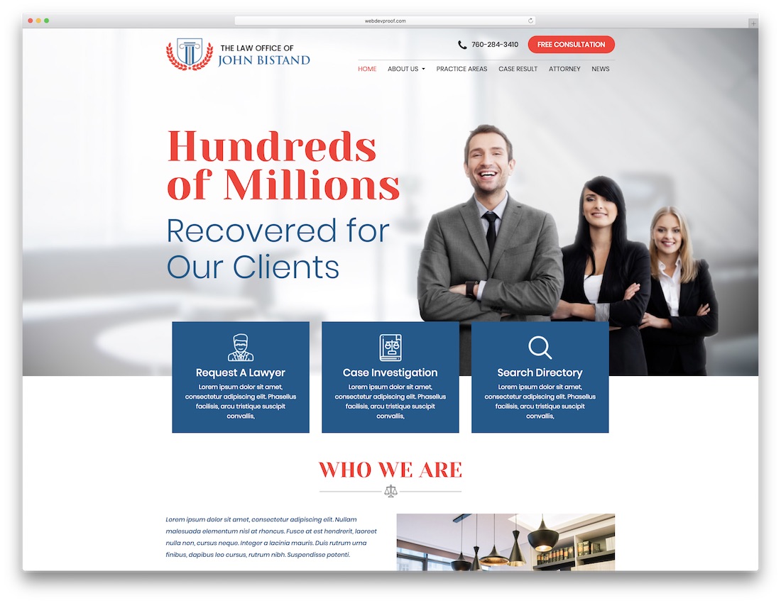 hukuk firması web sitesi şablonu