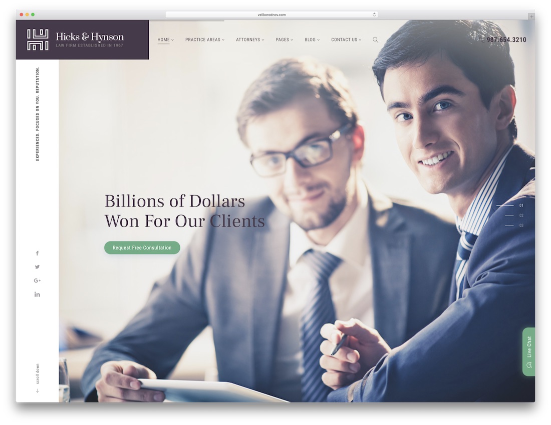 hicks ve hyson avukat web sitesi şablonu