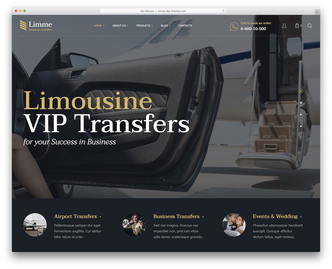 tema wordpress limme táxi