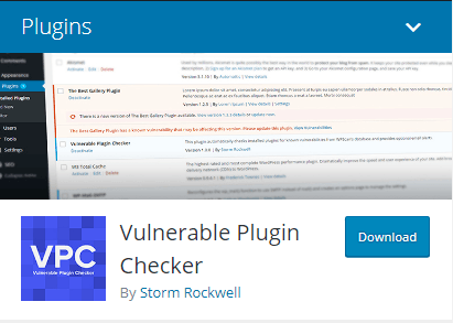 Verificador de plug-ins vulneráveis