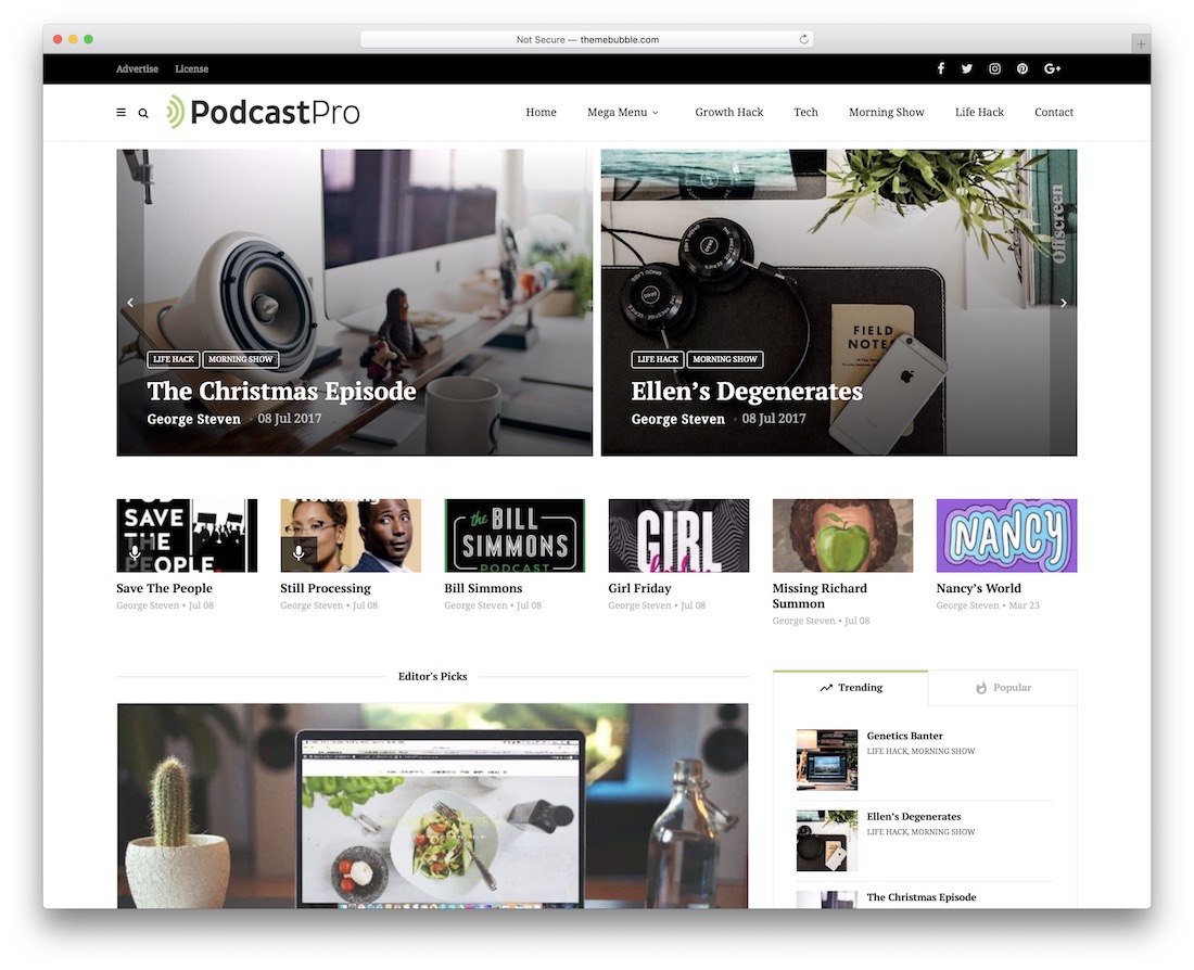 magplus wordpress 팟캐스팅 테마