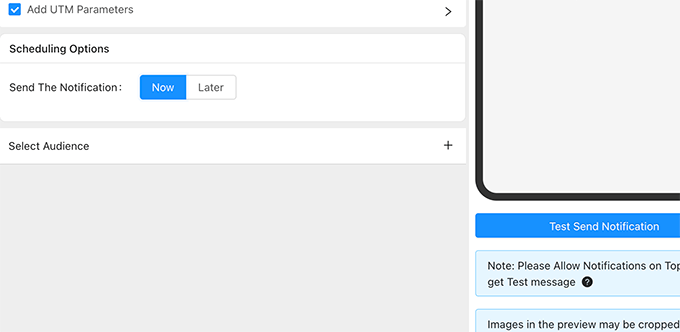 Planifier une notification push Web