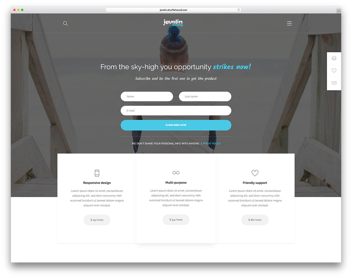 Thème WordPress pour site Web statique