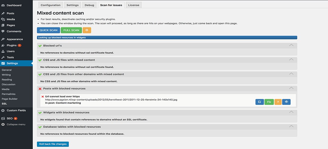 Wtyczka SSL WordPress z pełnym skanowaniem