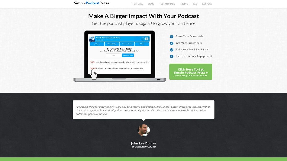 imprensa de podcast simples
