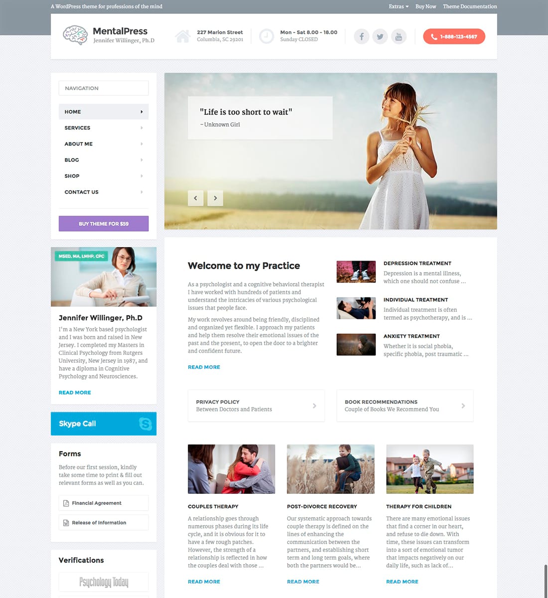 MentalPress - Tema WordPress pentru psiholog și psihiatru