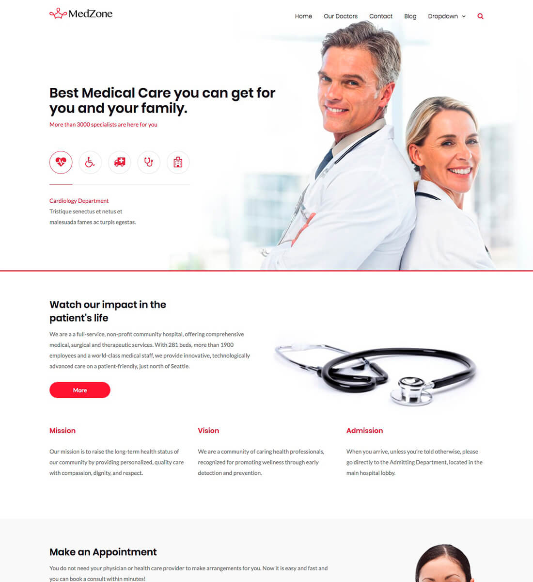 Tema WordPress medicală MedZonePro