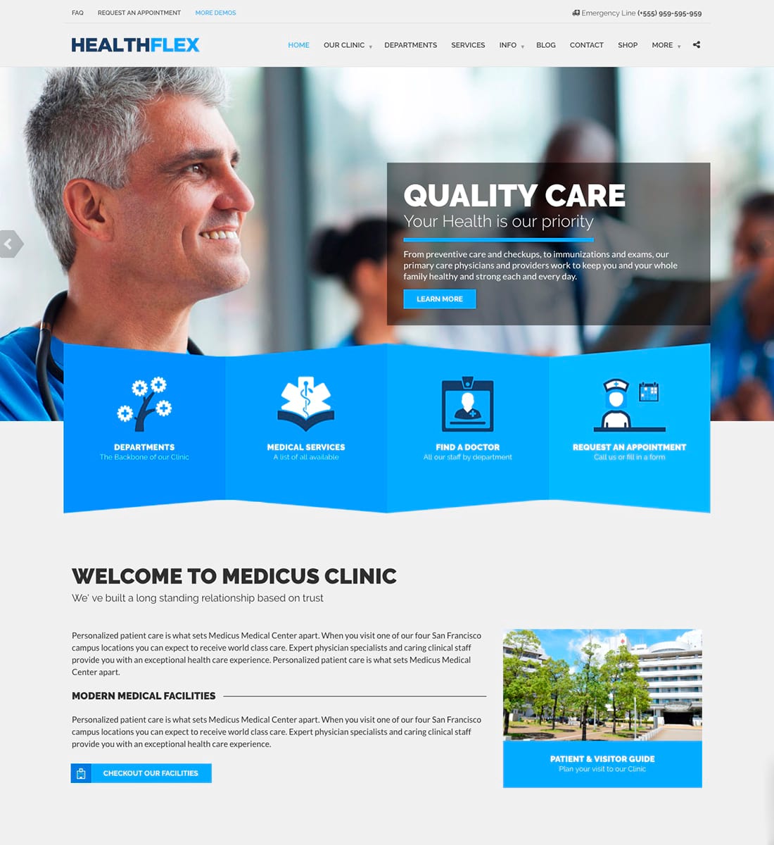 Healtflex - Tema WordPress pentru sănătate medicală