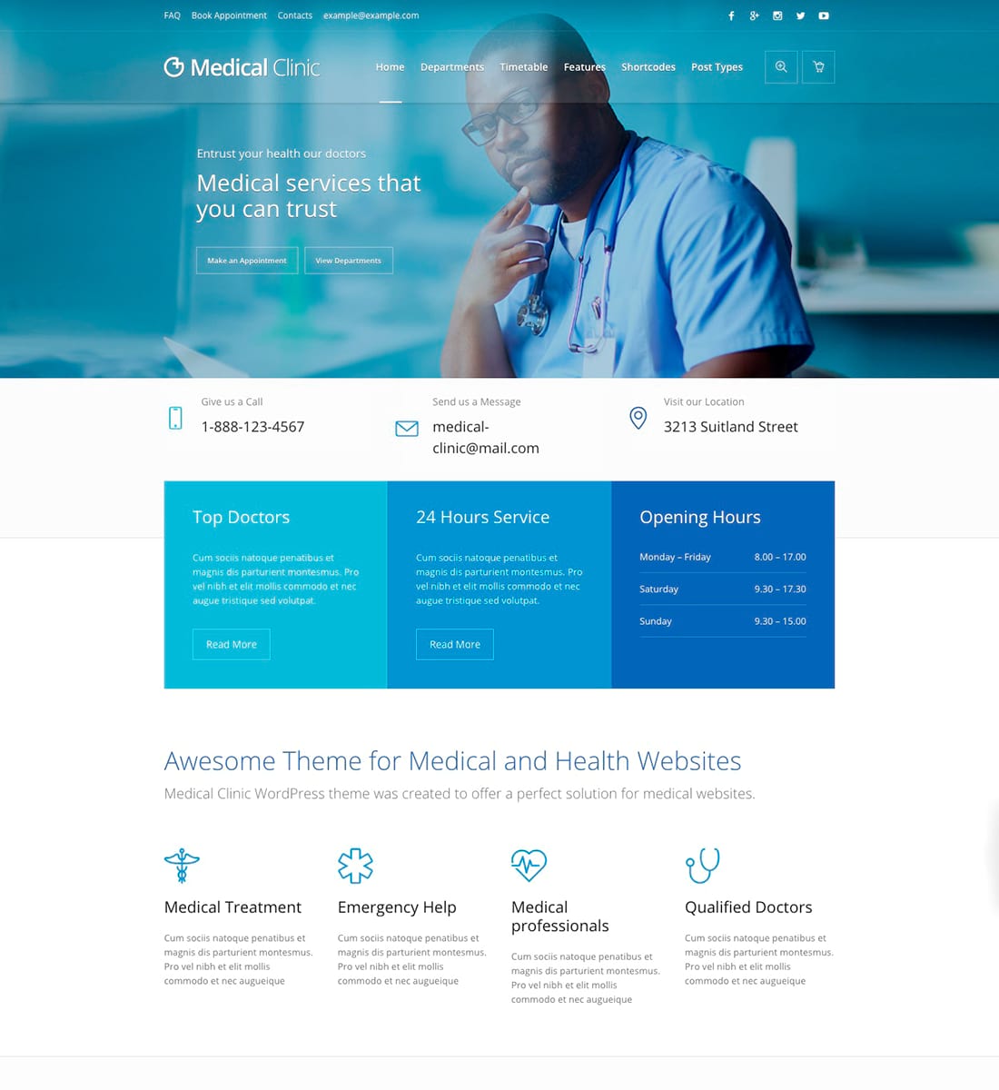 Medical Clinic - Health & Doctor Medical Tema WordPress