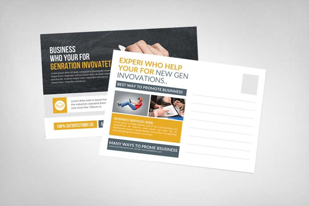 Postkartendesign kostenlose Mockups