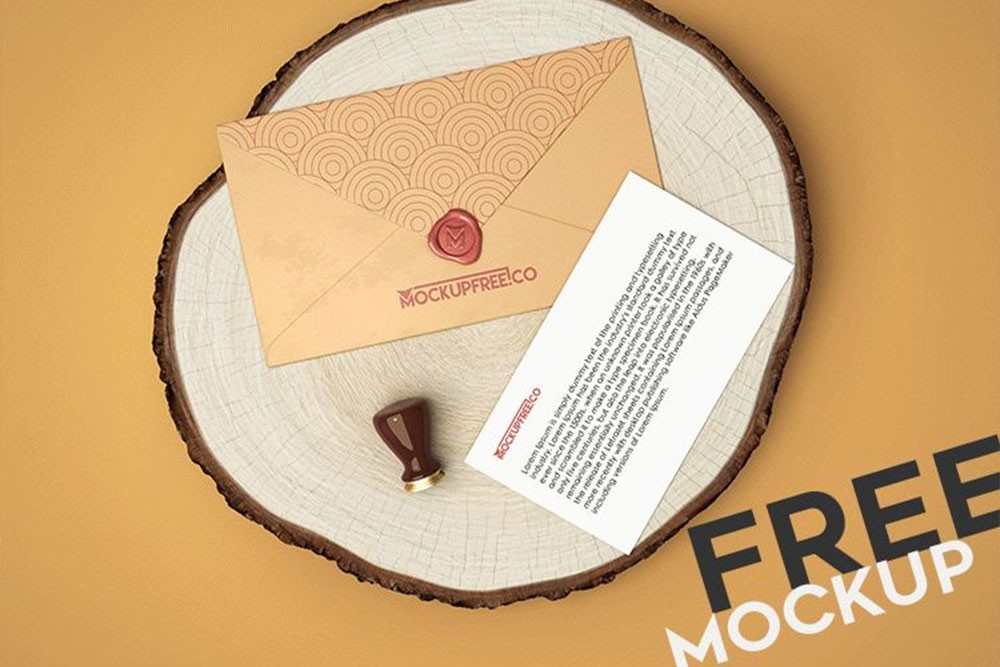 kostenloser umschlag psd mockup