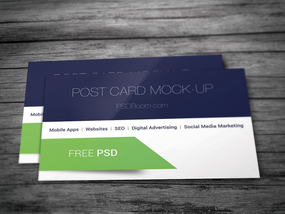 Postkartenmodell kostenlos psd