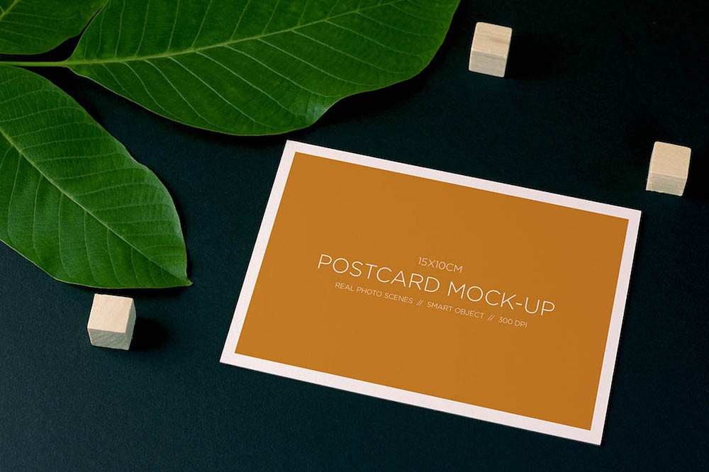naturfreies postkartenmodell