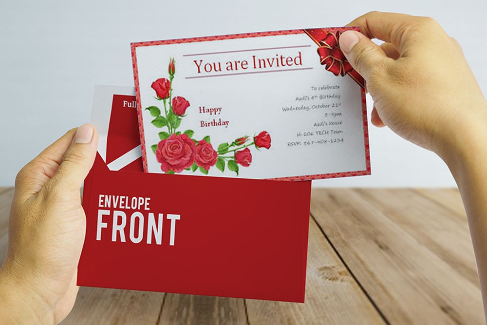 Einladungskarte Psd Mockup Kostenloser Download