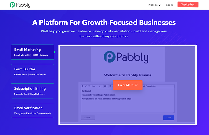 mejor programa de marketing de afiliados: pabbly